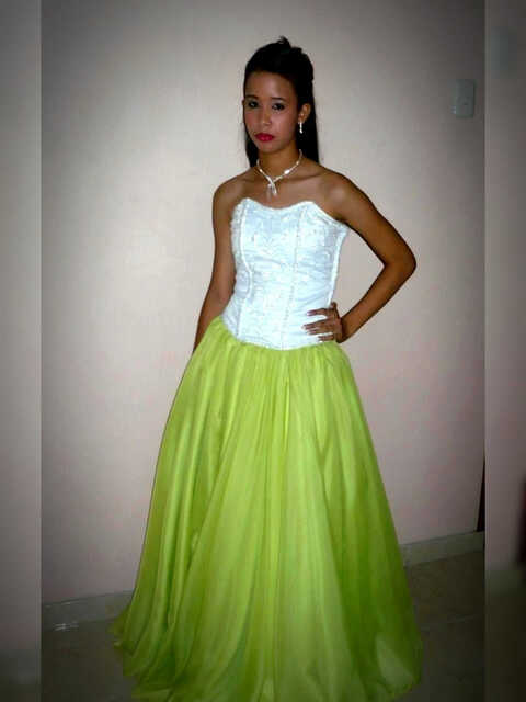 Vestido de 15 años color Verde