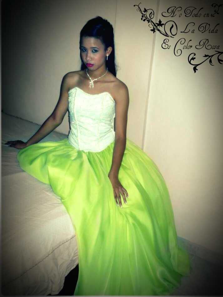 Vestido de 15 años color Verde