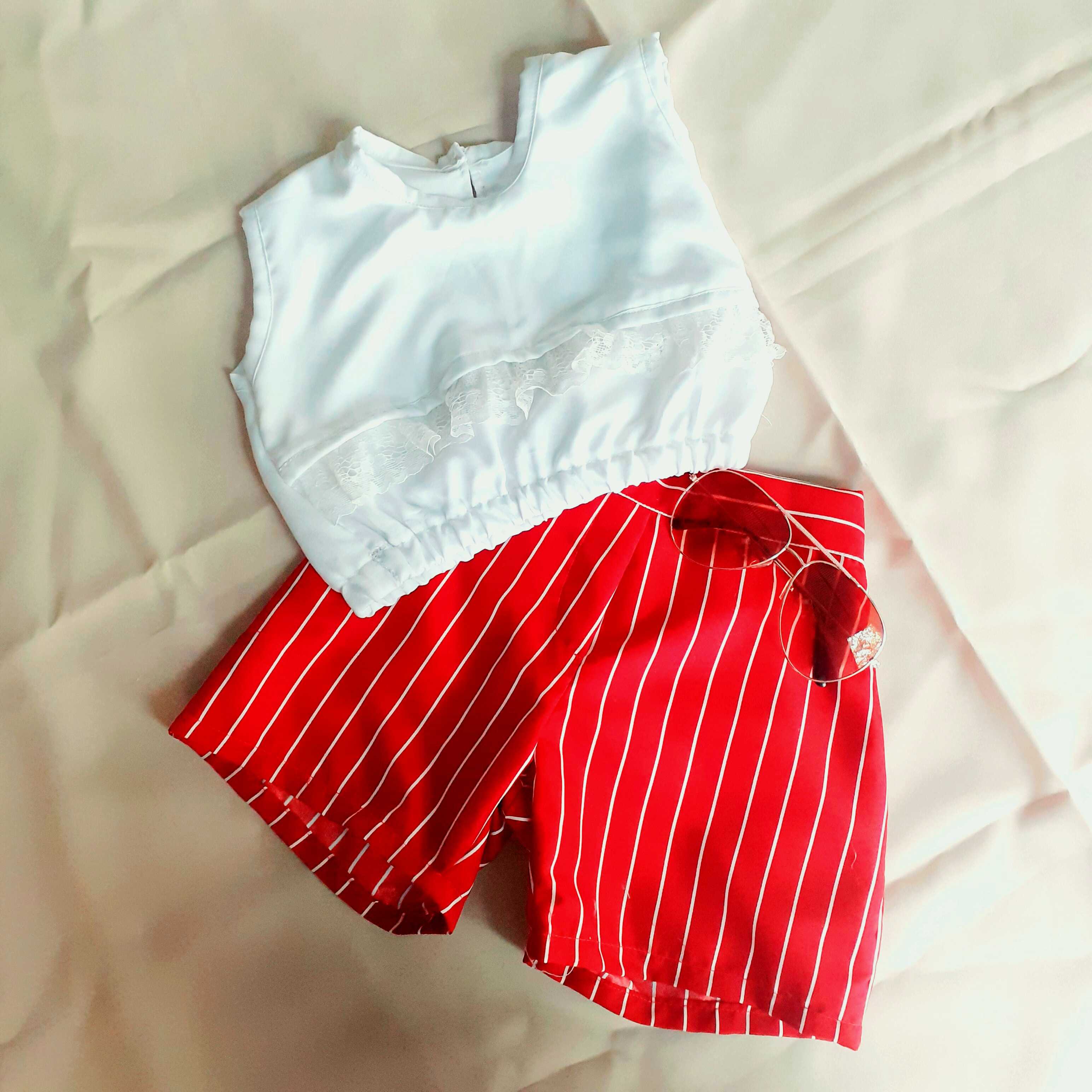 Top y Short a Rayas