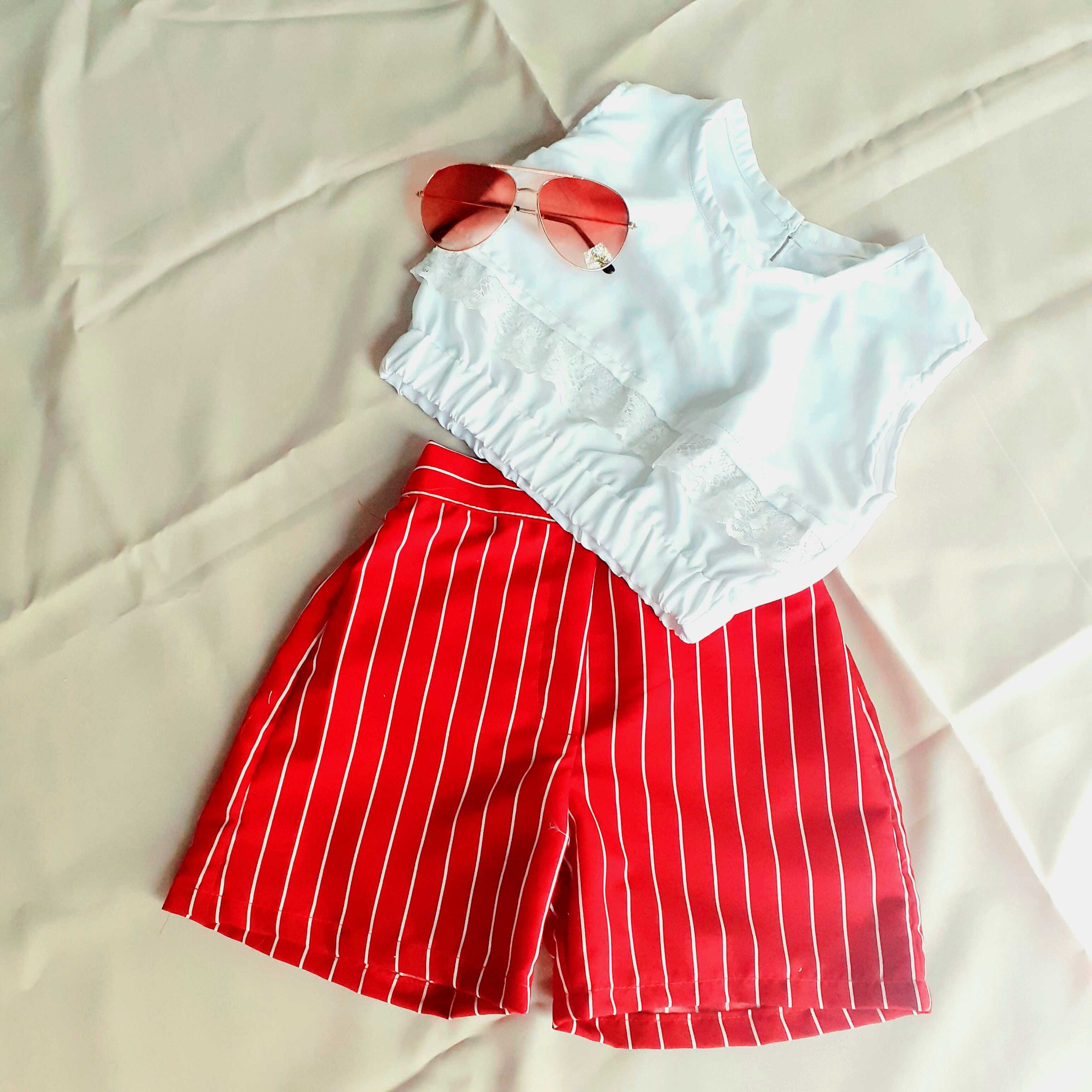 Top y Short a Rayas
