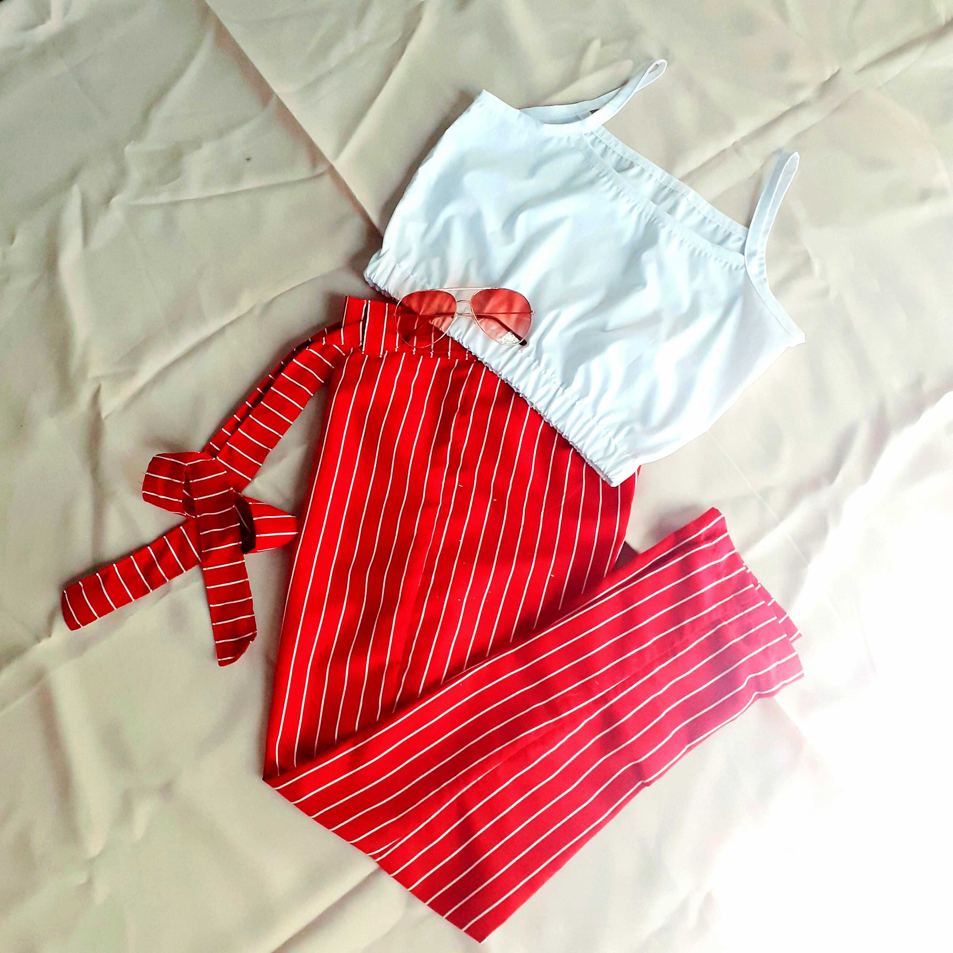 Top y Pantalon a Rayas