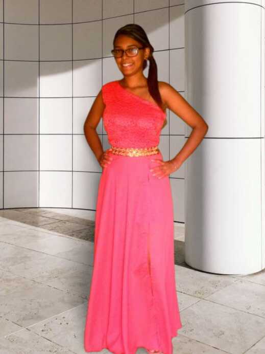 Vestido de Graduación color coral