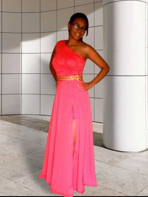 Vestido de Graduación color coral