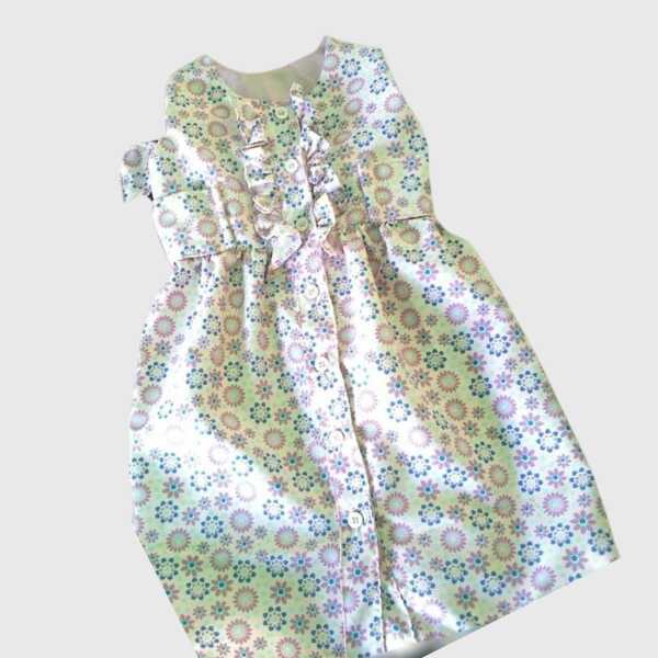 Vestido para niñas en Popelina estampada