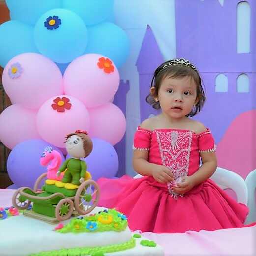 Vestido Princesa Corto Rosa